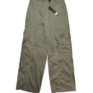 Like An Angel Olive Wide Leg Cargo Pants Sz L Gorpcore Goblincore Gremlincore - Picture 1 of 12