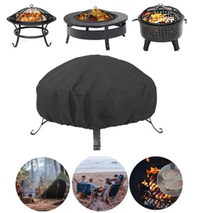 Cubierta redonda contra pozo de fuego para patio de 33/48 pulgadas impermeable protector UV cubierta para barbacoa - Imagen 1 de 14