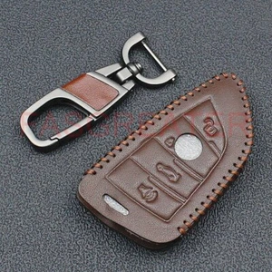 für BMW X5 F15 X6 F16 2er F45 F46 X1 F48 X3 G0 Leder Schlüsseletui Hülle Braun - Bild 1 von 3
