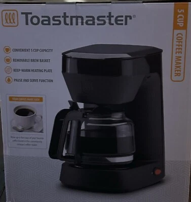 Toastmaster 5 Cup Coffee Maker With Glass Carafe NEW Great 🎁 Suggestion - Image 1 of 3