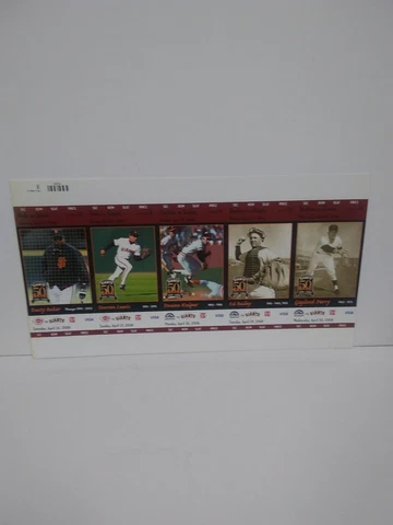 Ticket Stub Sheet, San Francisco SF Giants 2008 Dusty Baker Darren Lewis 3 more Cover