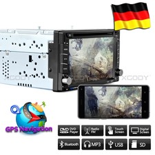 AUTORADIO MIT NAVIGATION TOUCHSCREEN NAVI BLUETOOTH USB GPS CD DVD Doppel 2 DIN