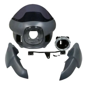 7'' Headlight Fairing Lower Leg Fairings For Harley Dyna Street Bob Super Glide - Picture 1 of 12