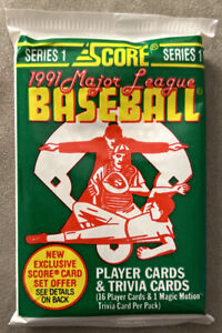 1991 Score Baseball Pack Greg Harris Red Sox (Top) Pedro Guerrero Cardinals Back