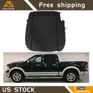 Seat Cover Passenger Bottom Black Leather For 2013-2018 Dodge Ram 1500 Laramie - Picture 1 of 9
