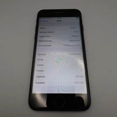 Apple iPhone 7 128GB Black Faulty No Sound in Calls Battery 77% 0229 - Image 1 of 4