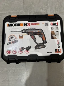 WORX WX390 18V Cordless H3 Rotary Hammer Drill Battery x8 Drill Bit set & Case - Picture 1 of 8