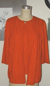 NEW ST.JOHN VENETIAN RED STRIPED CARDIGAN JACKET&SHELL KNIT SLEEVELESS TOP*M - Picture 1 of 11