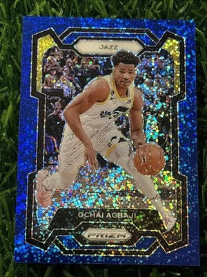 Ochai Agbaji BLUE SPARKLE /144 2023-24 Panini Prizm #92 Utah Jazz - Image 1 of 2