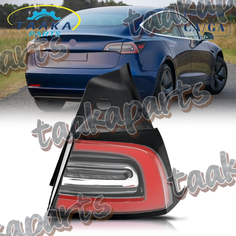 Luces traseras exteriores LED para Tesla Modelo 3 2017-2020 lado derecho pasajero 3 pines Foto 1 de 4