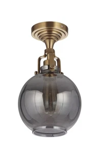 Craftmade X8308 State House 1 Light 7-7/8"W Semi-Flush Globe - Brass - Picture 1 of 1
