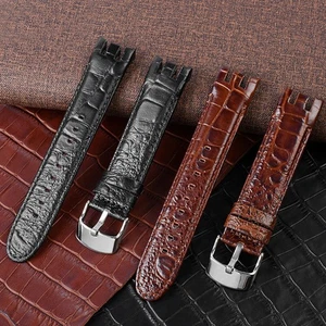 Steel Buckle Watch Strap For Swatch Yrs403 412 402g Curved Notched Watches - Picture 1 of 18