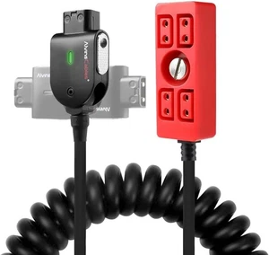 Cable de alimentación en espiral concentrador divisor DTap macho a 4 puertos DTap hembra para ARRI ROJO - Imagen 1 de 7