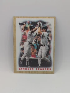 1987 MLB Topps Henderson & Mattingly #406 Yankees Team Card - From Sealed Set - Picture 1 of 2