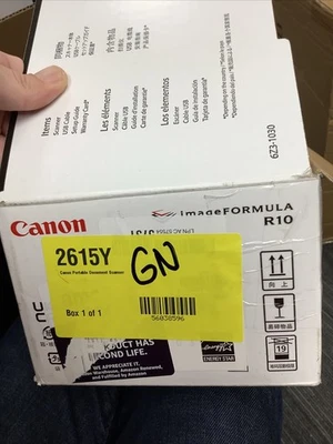 Canon imageFORMULA R10 Portable Document Scanner Duplex 20 Page Feeder - Image 1 of 3
