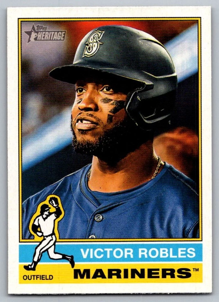 2025 Topps Heritage Victor Robles Seattle Mariners #268 - Image 1 of 2