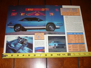 SUBARU 4WD TURBO XT 1985 ARTICOLO ORIGINALE - Foto 1 di 6