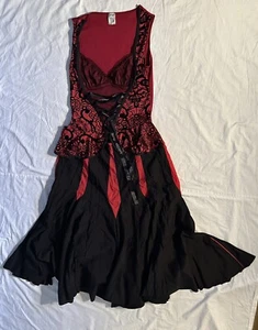 Renaissance faires Kleid - rot und schwarz Damen Größe L - Bild 1 von 9
