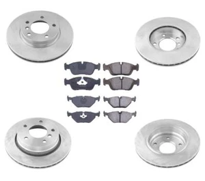 Front Rear Brake Rotors Brake Pads 6pc for BMW 323i 4 Door Sedan 1999-2000 - Picture 1 of 6