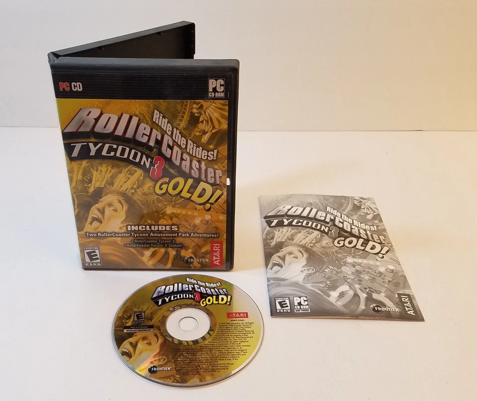 RollerCoaster Tycoon 3: Gold PC CD-Rom 2005 Windows Theme Park Simulation Game - Image 1 of 1