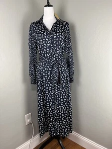 Michael Kors Damen Kleid mit Kirschen-Print und Gürtel (Medium, Mitternachtsblau/Weiß) - Bild 1 von 5