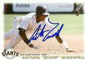 Arturo Scoop McDowell autographed Baseball Card 2001 Grandstand Rookie #14
