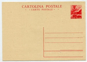 Cartolina Postale Lire 10 "Democratica" n. C 132 - nuova perfetta - Picture 1 of 1