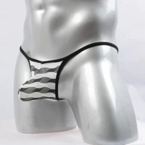 Herren gestreifter Tanga freche Slips Bikini Unterwäsche G-String T-Back Mini Tangas - Bild 1 von 12