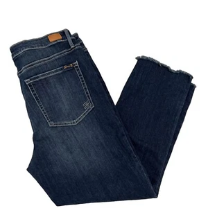 "Jeans Seven 7 para mujer 14 moda azul oscuro dobladillo deshilachado entrepierna de 25""" - Imagen 1 de 7