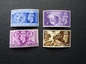 GREAT BRITAIN. 1948 OLYMPIC GAMES, SET OF 4 STAMPS. MNH. SG 495/498 - Picture 1 of 2