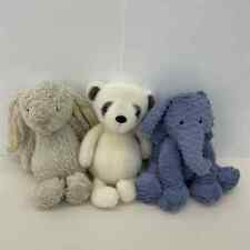 CUTE LOT 3 Jellycat Plush Dolls White Bear Blue Cordy Elephant Gray Bunny Plush