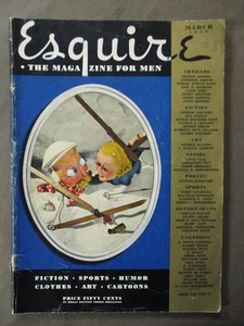 Vintage Esquire Magazine March 1938 George Petty Pinup Hurrell photos - Picture 1 of 5