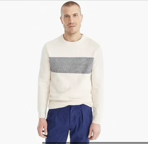 J Crew Baumwollpullover mit Rundhalsausschnitt und Jacquardstreifen Artikel L0232 - Bild 1 von 5