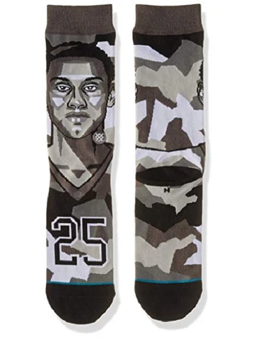 Stance NBA Players Ben Simmons Men's Socks Mosaic Large 9-12 NWT 76ers Gray Cover
