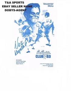 DON DRYSDALE SIGNED DRYSDALE'S CLUB HAWAII RESTAURANT MENU BROOKLYN DODGERS JSA - Picture 1 of 6