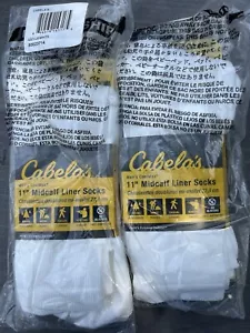 (4 PARES) Cabela’s Calcetines Ligeros 11” Forro Medio Pantorrilla GRANDES Para Hombre’s 9-12 W-10-12 - Imagen 1 de 2