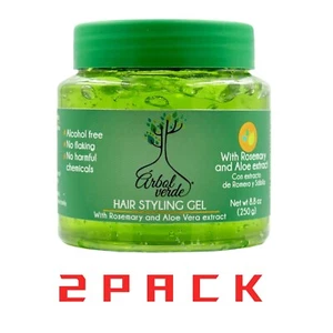 (Pack of 2) Arbol Verde Rosemary Hair Styling Gel, Long Lasting Hold, 8.8 oz - Picture 1 of 10
