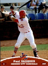 2007 Johnson City Cardinals Grandstand #31 Paul Vazquez Columbus Georgia GA Card