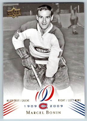MARCEL BONIN 2008-09 UPPER DECK MONTREAL CANADIENS CENTENNIAL 08-09 NO 72  24233 - Image 1 of 2