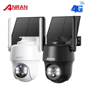 ANRAN 4G LTE Cellular Solar Security Camera Wireless PTZ Outdoor w/ Sim Card 3MP - Picture 1 of 15