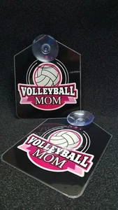 2X Removable Signs Volleyball MOM DAD High Quality Perfect Exposure Laminated - Picture 1 of 8
