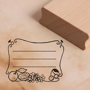 Stempel Obst Etikett selbstgemachte Marmelade - 48x37 Einweckglas Konserve Name - Bild 1 von 2