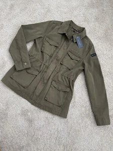 Tommy Hilfiger Jacket Womens Size M Military Full Zip Olive Green Army Utility - Picture 1 of 9