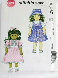 McCalls Crafts Pattern 6267 One Size Stitch n Save 18" Puppenkleidung 2011 ungeschnitten - Bild 1 von 2