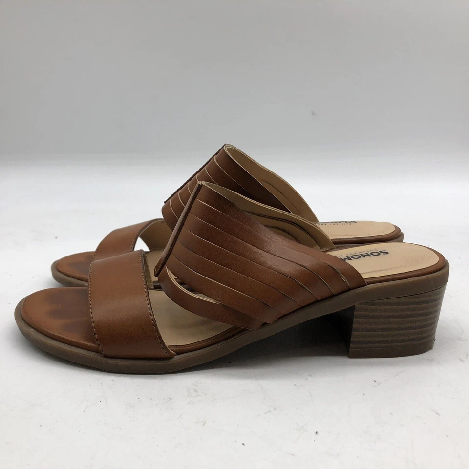 Sonoma Women's Brown Open Toe Slip-On Wedges Size 6M - Image 1 of 4