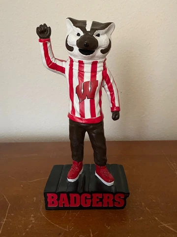 Wisconsin Badgers Bucky Badger Mascot Figurine Statue Resin (12" x 5 1/2") Cover