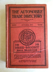 VintageThe Automobile Trade Directory October 1917  NY HC Book - Picture 1 of 6