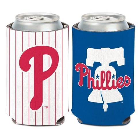 Philadelphia Phillies 12oz Two Sided Can Cooler [NEW] Coozie Koozie Beer Drink Cover