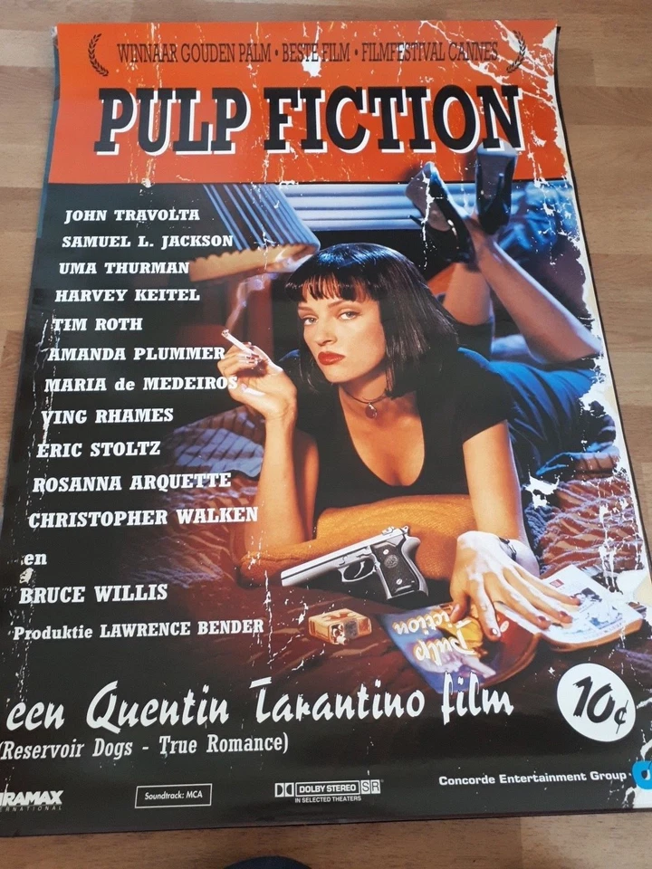 PULP   FICTION          filmposter    NL.   gerollt. - Bild 1 von 1
