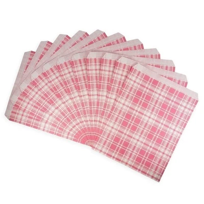 Sacolas de presente de papel rosa xadrez - Compras/vendas/bolsas tote - Imagem 1 de 4